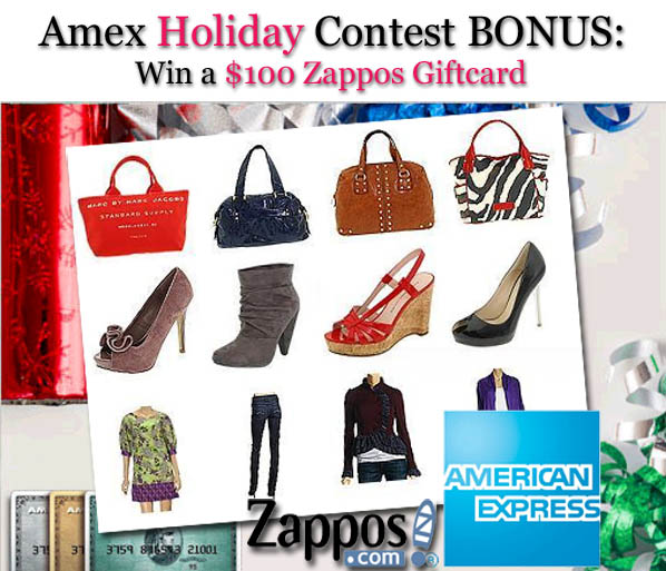 AmEx Holiday Contest BONUS: Win a 100 Zappos Gift Card post image