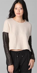 elizabeth and james leather tee