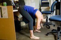 stress-free-forward-bend, yoga, stress relief, stretch