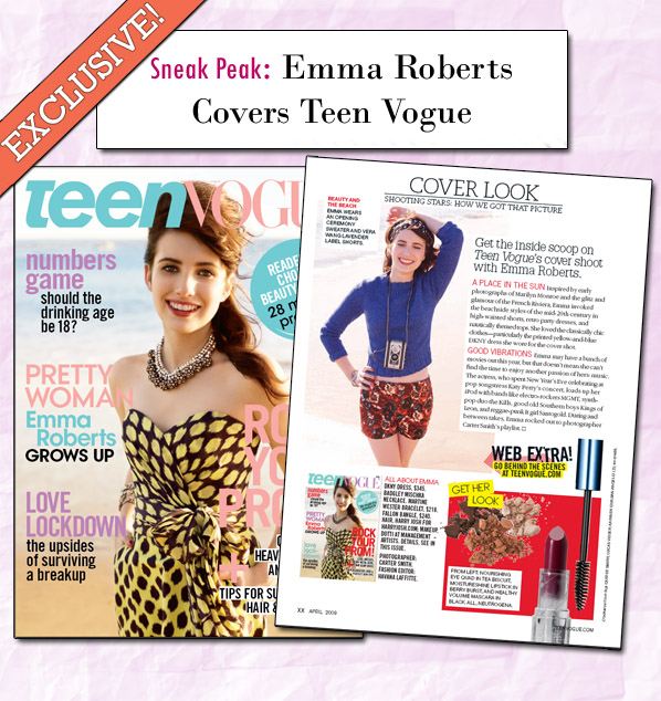Emma Roberts Covers Teen Vogue post image