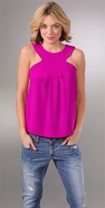 anlo, top, tank, hot pink, pink top, fashion, style 