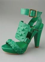 Pour la Victoire, shoes, pumps, green pumps 