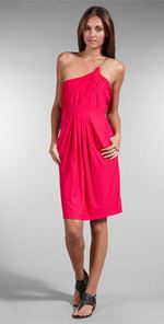 tbags2, t-bags, dress, one shoulder dress, pink dress, fashion, trend 