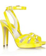 Brian atwood, pumps, shoes, sandals, yellow pumps 