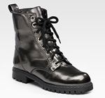 Stuart Weitzman, shoes, boots, lace up boots, metallic boots