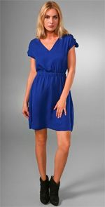 loeffler randall, dress, fashion, style, blue dress