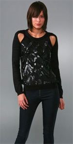 charlotte ronson, sweater, sequined sweater