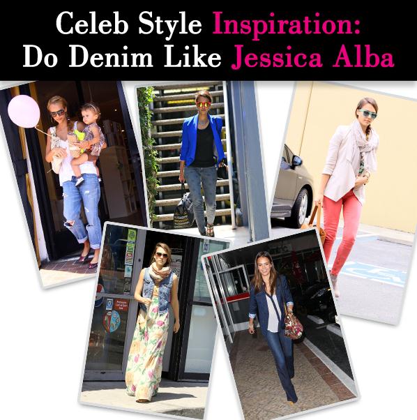 Celeb Style Inspiration: Do Denim Like Jessica Alba post image