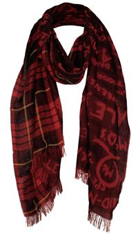 mcq-tartanjaq-scarf-red