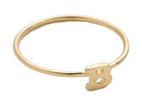 Alphabet Letter Initial Waif Ring