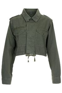 topshop cropped army jacket