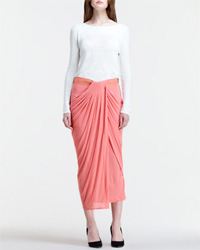 helmut lang drape front skirt